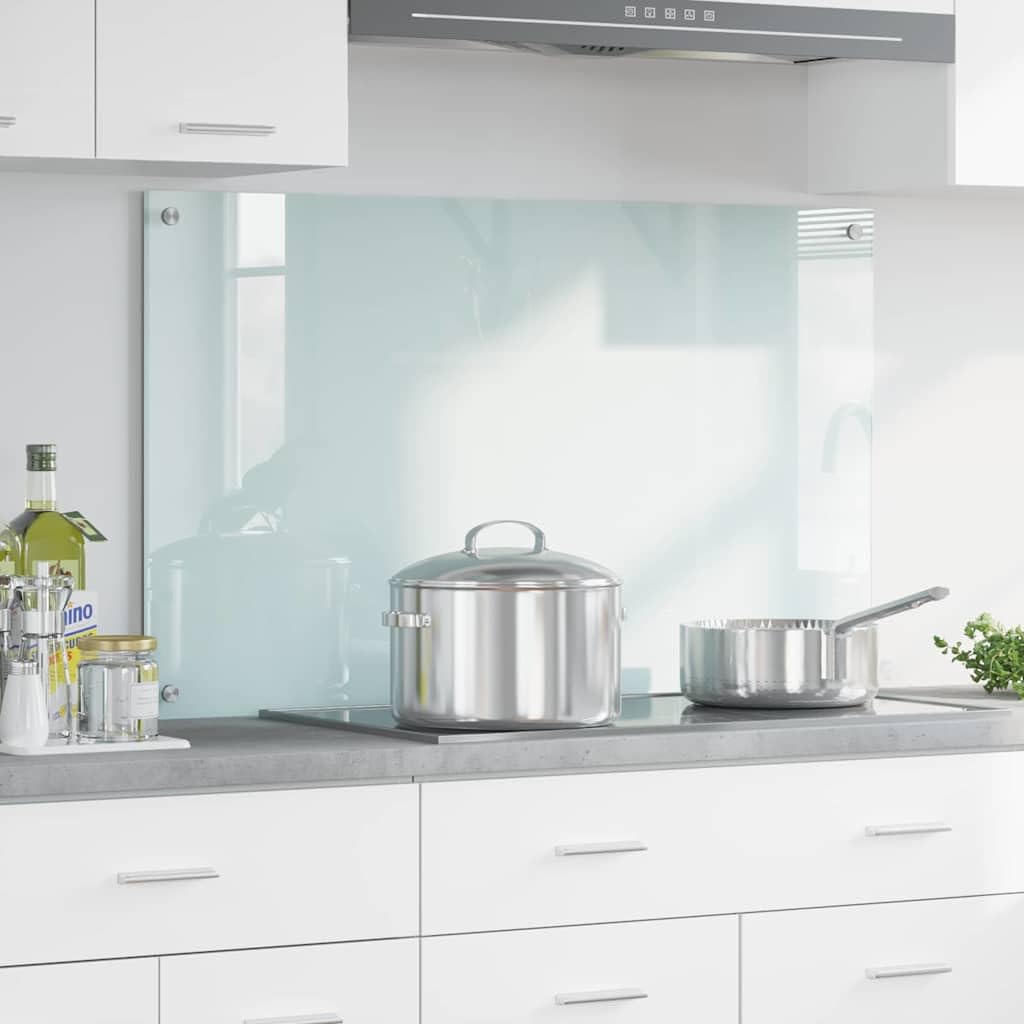 Solivagant Küchenrückwand Milch 100 x 60 cm Gehärtetes Glas, Küche Esszimmer,Küchenhelfer -utensilien, 13.15 kg-42018019