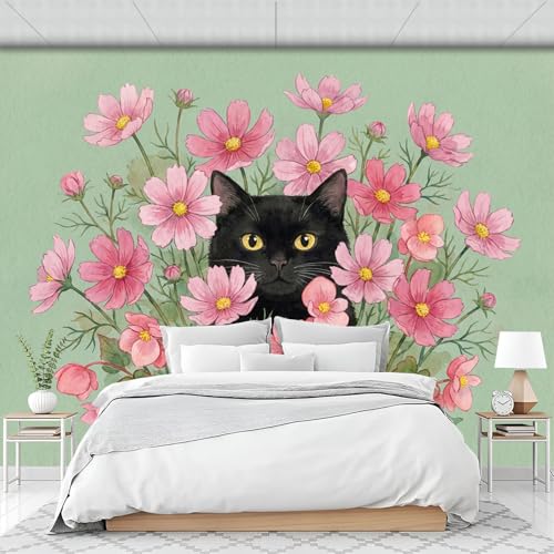 Papier peint panoramique animaux de la nature style papier peint 3D vert - 2