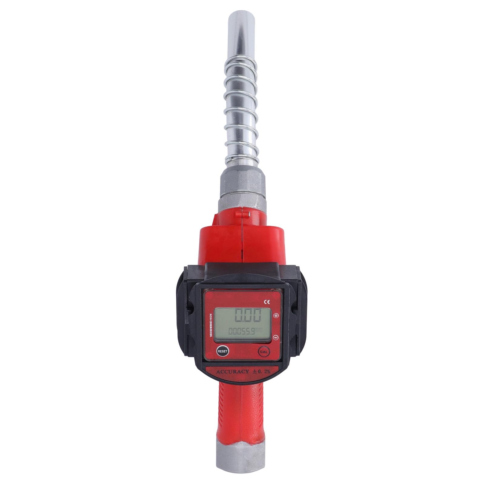 Pistola Carburante Automatica K28 con Pistola Misuratore Carburante Digitale, Lega di Alluminio, Portata 10-60 L/min, per, Cherosene, Benzina con Funzione di Blocco a 3