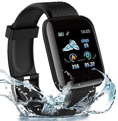 ShopsYes Smart Fitness Band ID116 For iBall Andi F2F 5.5U, Q4, HD6, 5G Blink 4G, 5.5H Weber, Avonte 5, 5.5H Weber 4G, 5Q Gold 4G, 5K Infinito2, 5N Dude, 5L Rider, Cobalt Solus 4G Original Touchscreen Smart Watch Bluetooth 1.3" Smart watch LED with Daily Activity Tracker, Heart Rate Sensor, Sleep Monitor and Basic Functionality for All Boys & Girls Wristband - Black