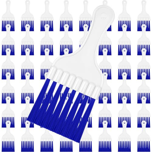 Image of Boao 48 Packs Coil Brush Air Conditioner Condenser Refrigerator Cleaning HVAC Coil Cleaner Small Plastic Whisk Brush (Blue)