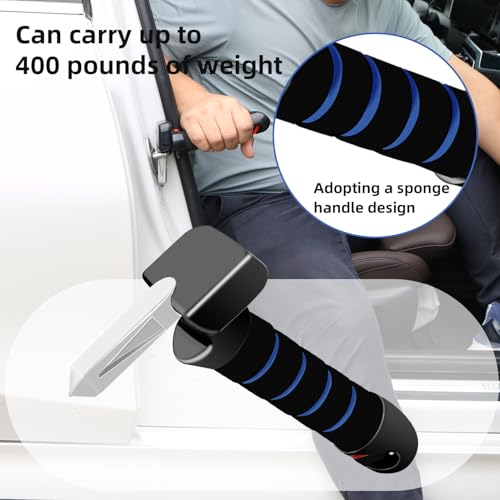 Image of Blue 1Pcs Car Door Handle for Elderly Elderly Assistance Products Pocket Door Handles Handicap Grab Bars Car Handle Assist Seatbelt Cutter, Window Breaker, Car Door Latch Handle