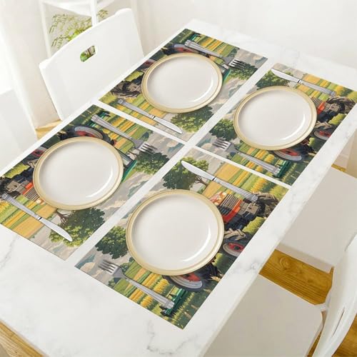 Sets de table tracteur lavables pour protéger la table des enfants sans nappe - 7