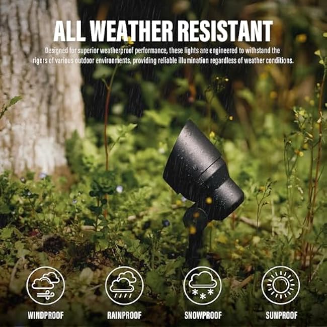 Malibu 6 Watt LED Floodlight, Landscape Lighting Outdoor Spotlight Waterproof Lighting for Driveway, Yard, Lawn, Flood, Garden, Outdoor Lighting