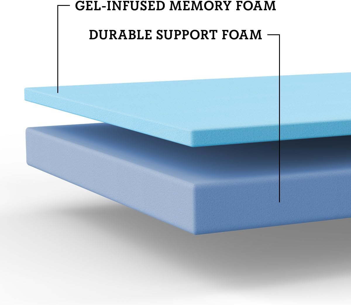 6 Inch Gel Memory Foam Twin Mattress, Extra Firm, Circular Knit Cover, 2-Layer Construction