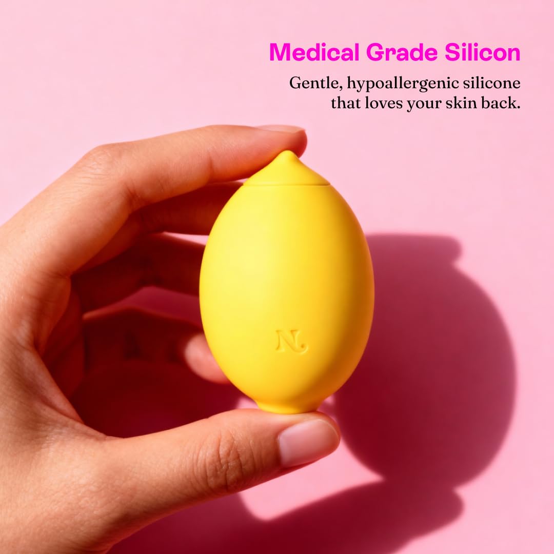 Hello Nancy Massager Device for Women, Handheld Air Suction with 12 Intensities, Discreet Lemon Shape for Comfort and Relaxation, Compact Travel Friendly Massager for Daily Wellness and Stress Relief