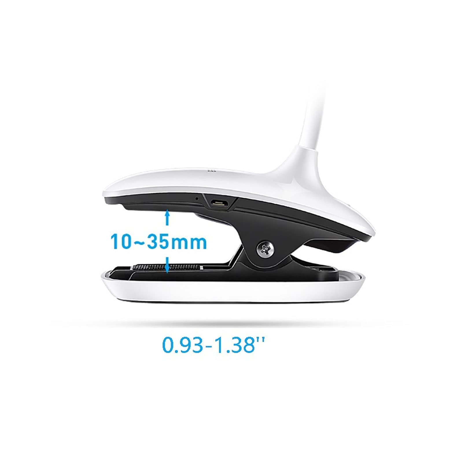 Lampe de Bureau Lampe de Bureau LED Clip Light Eye Protection Light Light 3 Niveaux de luminosité Dimage Touch Control Contrôle Naturel pour Lecture (Color : White)