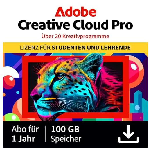 Adobe Creative Cloud All Apps | Student und Teacher | 1 Jahr | PC/Mac | Download