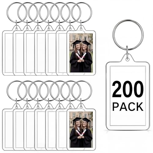 Porte-clés cadre photo transparent pour cadeaux d'invités mariage et baptême