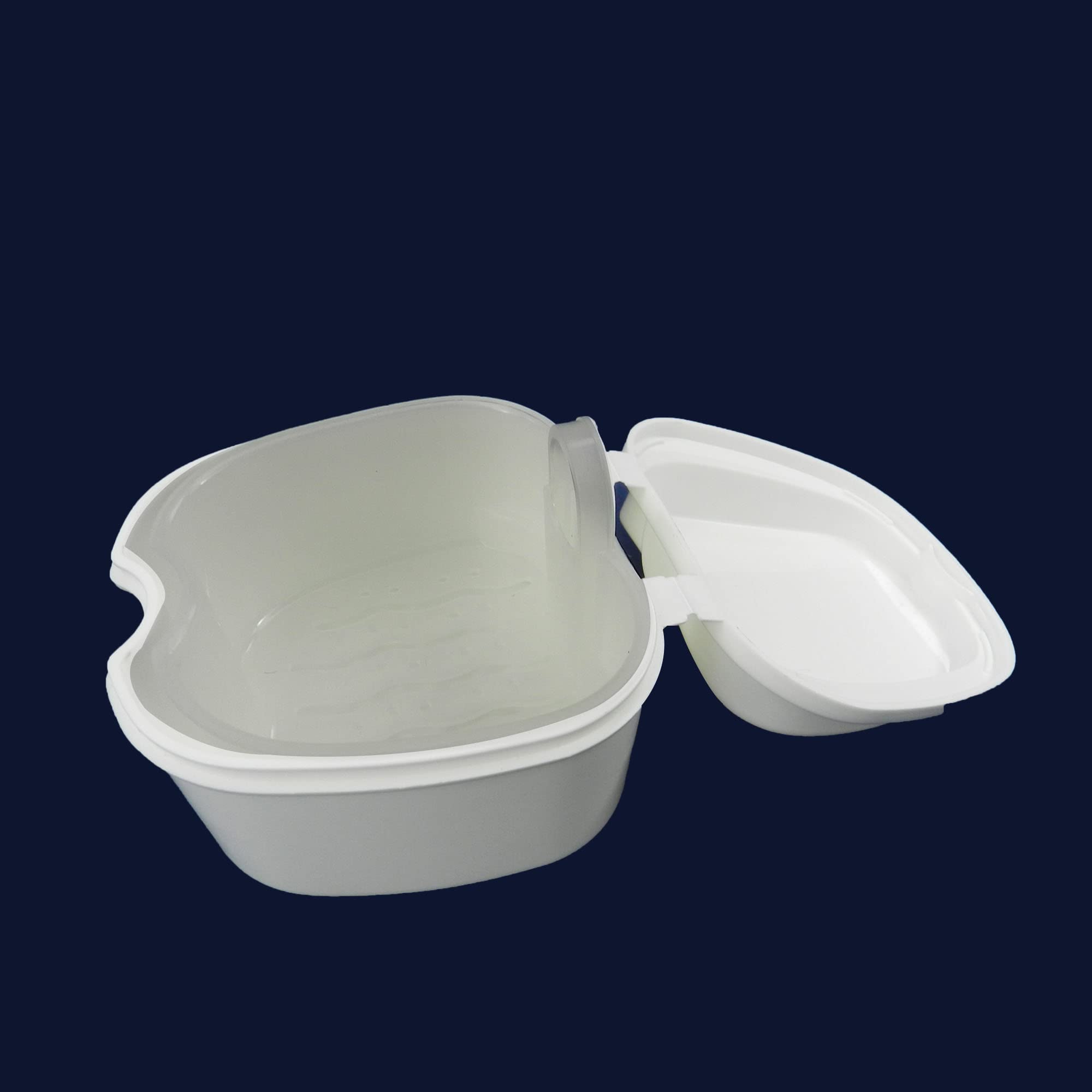 Dentosmile Denture Box in White Color - Dental Orthodontic Retainer Case | Teeth Storage Box, Denture Storage Case Fake Tooth Holder with Strainer (1) 2