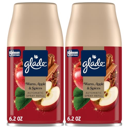 Glade Automatic Spray Refills, Air Freshener, Warm Apple & Spices, 2 x 6.2 oz - image 1