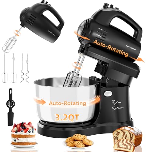 2-in-1 Auto-Rotating Bowl Mixer