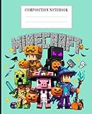 Photo Gallery gamer halloween composition notebook: wide ruled journal cute pixel aesthetic 7.5 x 9.25" 110 pages Photo Gallery gamer halloween composition notebook: wide ruled journal cute pixel aesthetic 7.5 x 9.25" 110 pages