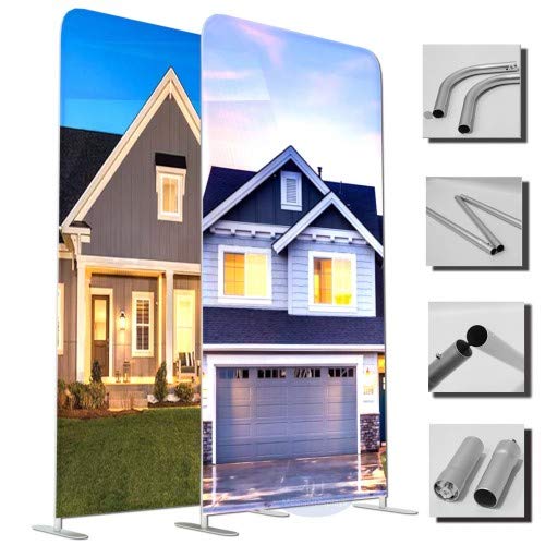 HYNY 4x8ft Straight Tension Fabric Display EZ Tube Frame Backdrop Banner Stand for Trade Show Booth Background and Conference Background 4x8