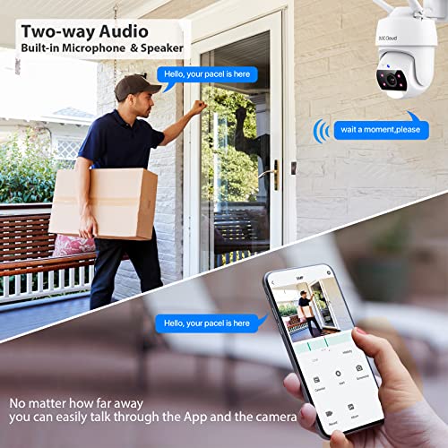 Sv3C 5Mp Ptz Wifi Camera Outdoor, 2 Pack Pan Tilt Security Cameras With Floodlight, Auto Tracking, Two-Way Audio, Alexa Echo, Color Night Vision, Sound Motion Detection, Onvif, Cloud & Sd Card Storage #TOP5