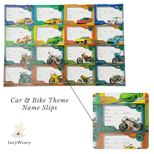 Image of Translucent Milky Frosty 10 Mtrs Book Cover Rolls (Pack of 2), 36 cm Wide Protective Covers for Notebooks, Includes 2 Sheets of Stickers /Bookplates (Cars & Bikes)