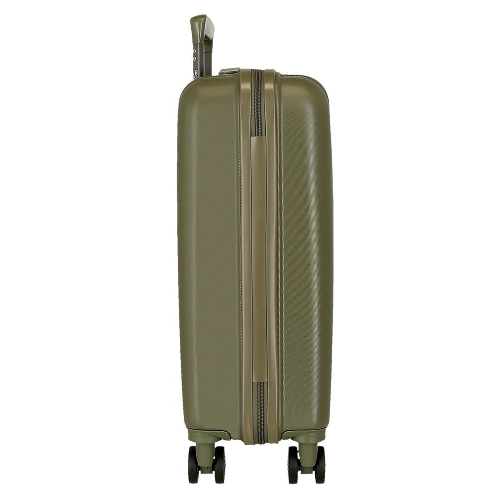Movom Wood Walizka kabinowa, średnie, duże i zestawy, sztywne ABS zamknięcie TSA, 4 podwójne koła wysuwany bagaż podręczny Joumma Bags, khaki, 40 cm x 55 cm x 20 cm, Walizka kabinowa
