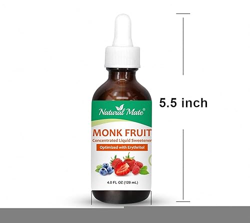 Miniatura 9 de Edulcorante líquido concentrado Monk Fruit (optimizado con eritritol), 1.33 fl oz