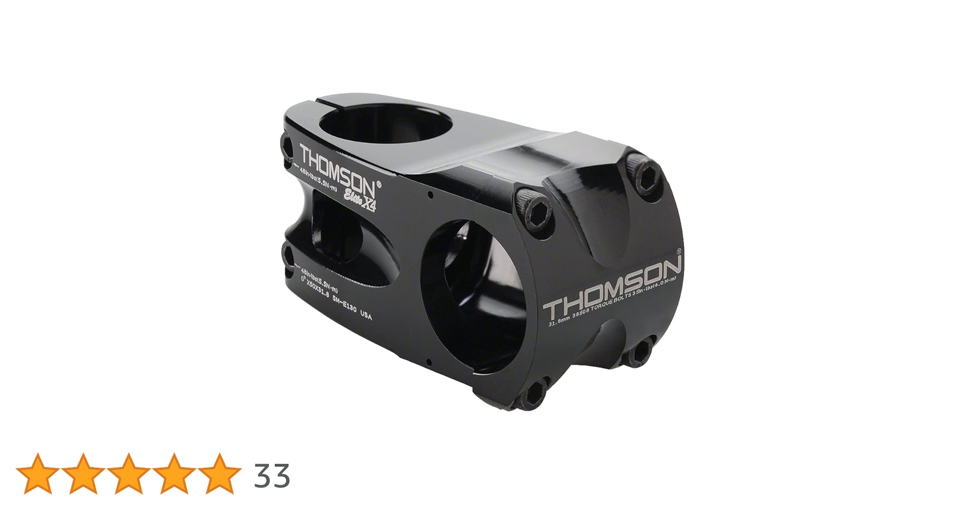 THOMSON ステム ブラック THOMSON* elite x4 stem (0°/black