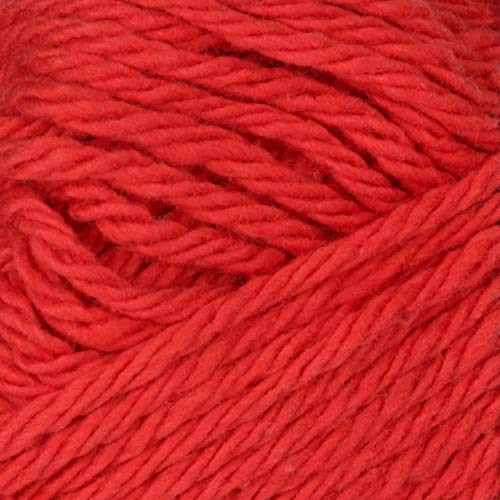 Bernat Handicrafter Cotton Solids Yarn - (4) Medium Gauge 100% Cotton - 1.75Oz - Red - Machine Wash & Dry #TOP1