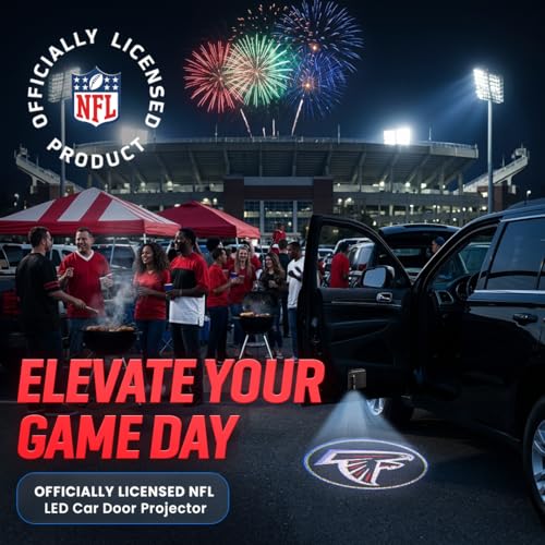 Image of LED Car Door Light - Officially Licensed NFL Wireless Projector - Show Your Team Pride - Battery Powered, Easy Install