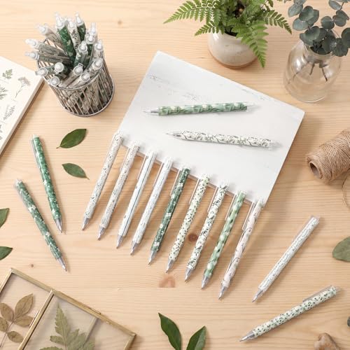Image of Jetec 108 Pcs Back to School Emerald Green Ballpoin Pens Bulk Aesthetic Retractable Office Supplies Gift for Student Teacher Student Employee Office Desk School Home Baby Shower Supplies