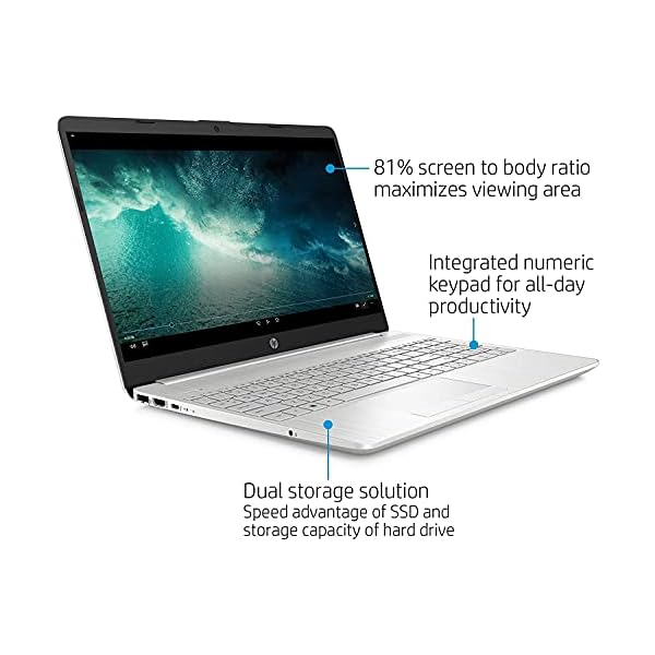 HP 15.6" HD Micro-Edge WLED-Backlit Laptop Computer, AMD Ryzen 3 3250U, 8GB DDR4, 1TB HDD + 128GB SSD, Webcam, Bluetooth, WiFi, HDMI, Windows 10, Google Classroom Compatible, 64GB ABYS MicroSD Card