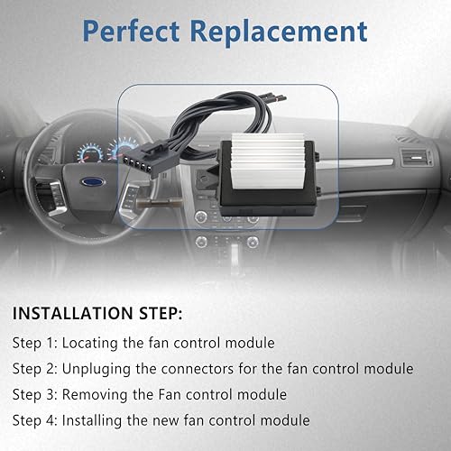 Image of HVAC Blower Motor Resistor with Connector Wire Harness Compatible with 2010-2012 Ford Fusion, 2007-2012 Lincoln MKZ, 2006-2011 Mercury Milan, Replace 8E5Z19E624A 6E5Z19E624AA JA1712 YH1825 4P1589