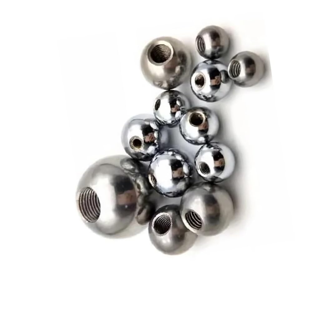 50 sztuk 304 kulki gwintowane ze stali nierdzewnej z półotworem M5 metryczny gwint żeński dla majsterkowiczów biżuteria części mechaniczne(OD 12mm)
