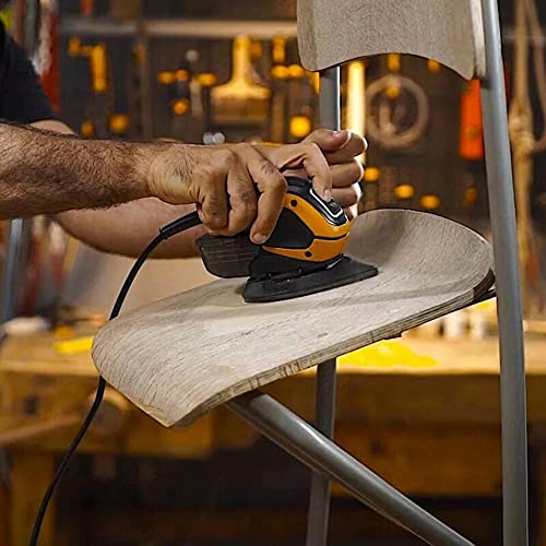 Universal Triangular Hook & Loop Oscillating Multitool Sanding Pads, Quick Release Wood Sanding Pads, 80mm/3.15 inch, Black, Pack of 4 - Image 4