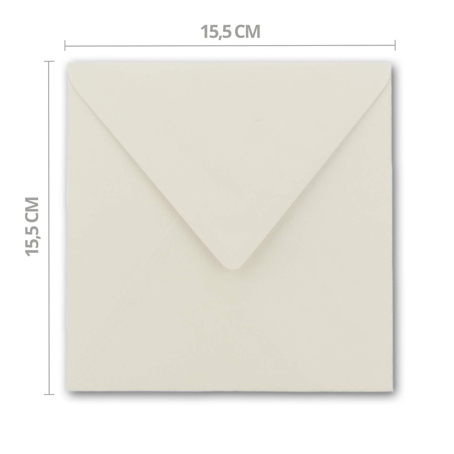 FarbenFroh by Gustav Neuser 25 Pack Square Letter Envelopes 6.1" x 6.1" Natural White Gold Paper Lined Wet Collage - Image 3