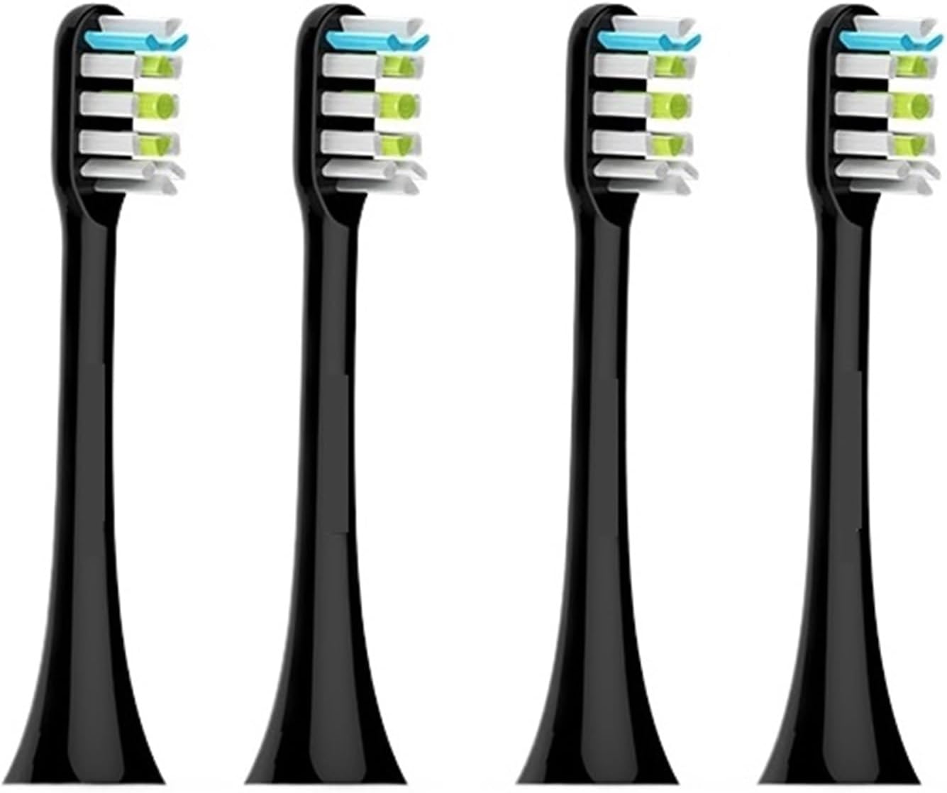Compatibility for SOOCAS Sonic Electric Toothbrush Heads Replacement X1 X3 X3U X5 Teeth Brush(Black 4 pcs)