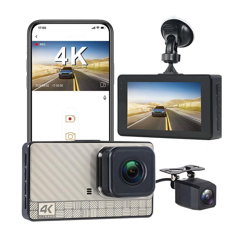 Coverzone 4K + Arka 1080P Dashcam, 256GB Destek, 170° Geniş…