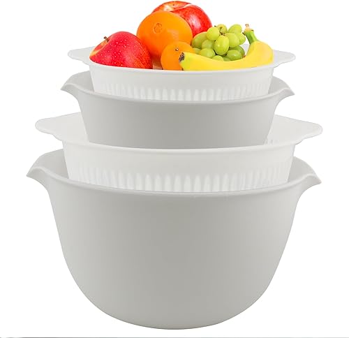 Juego de 2 coladores de cocina 2 en 1 de 3 cuartos de galón con colador de tazón, cesta de lavado de frutas y verduras de plástico sin BPA, apto disponible en Yaxa El Salvador