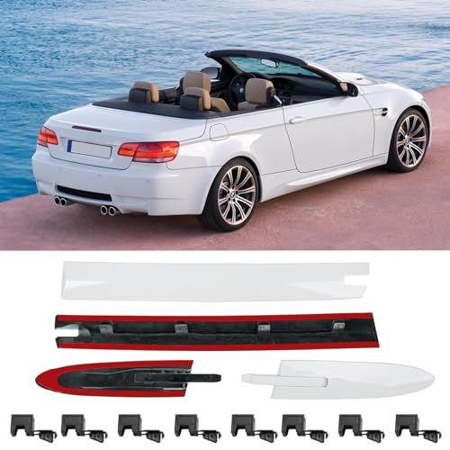 Jaronx Compatible with BMW Convertible Roof Hinge Cover (Apline White) 3' E93 2006-2011,4' F33/M4 F83 2014-2019,4PCS Left & Right Top Roof Molding Trim 54377184037 54377184038 54377184047 54377184048
