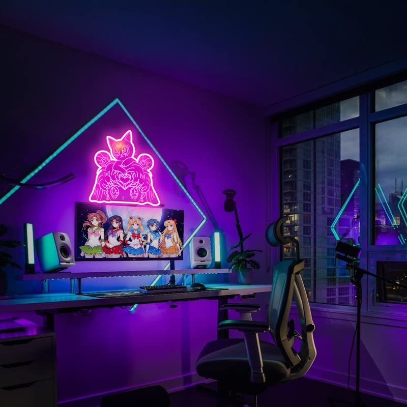 美品 セーラームーン LEDネオンサイン Amazon.co.jp : 美少女戦士セーラームーン ルナ ネオンサイン 壁