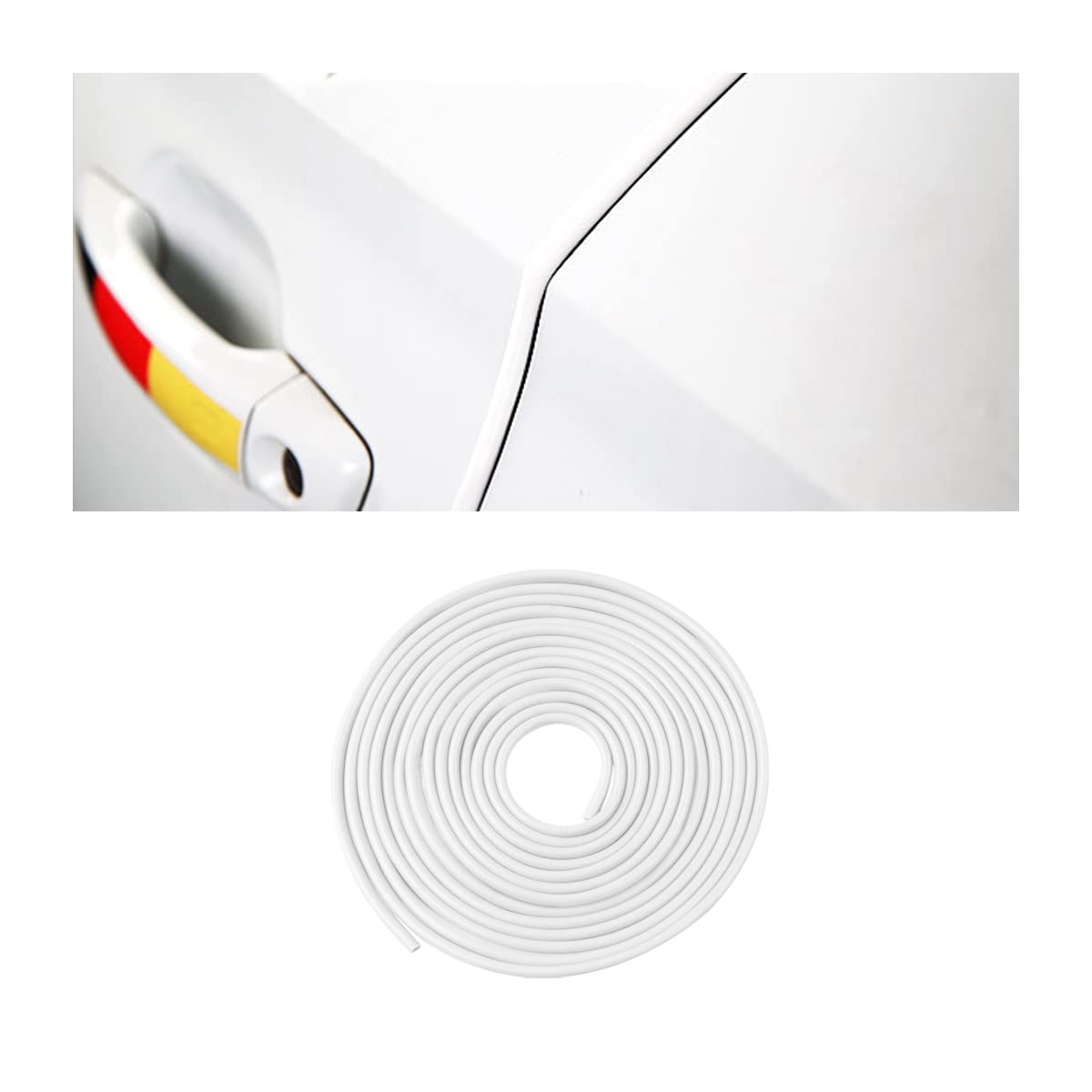 Car Door Edge Guards, Vehicle Anti-Collision Side Door Protector Strip, Anti-Scratch Edge Trim Self Adhesive Auto Entry Bumper Guard, Universal Automotive Accessories for Trucks SUV (White)