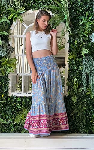 Image of CFLONGE Summer Maxi Skirts for Women 2026 Trendy Floral A Line Boho Skirt