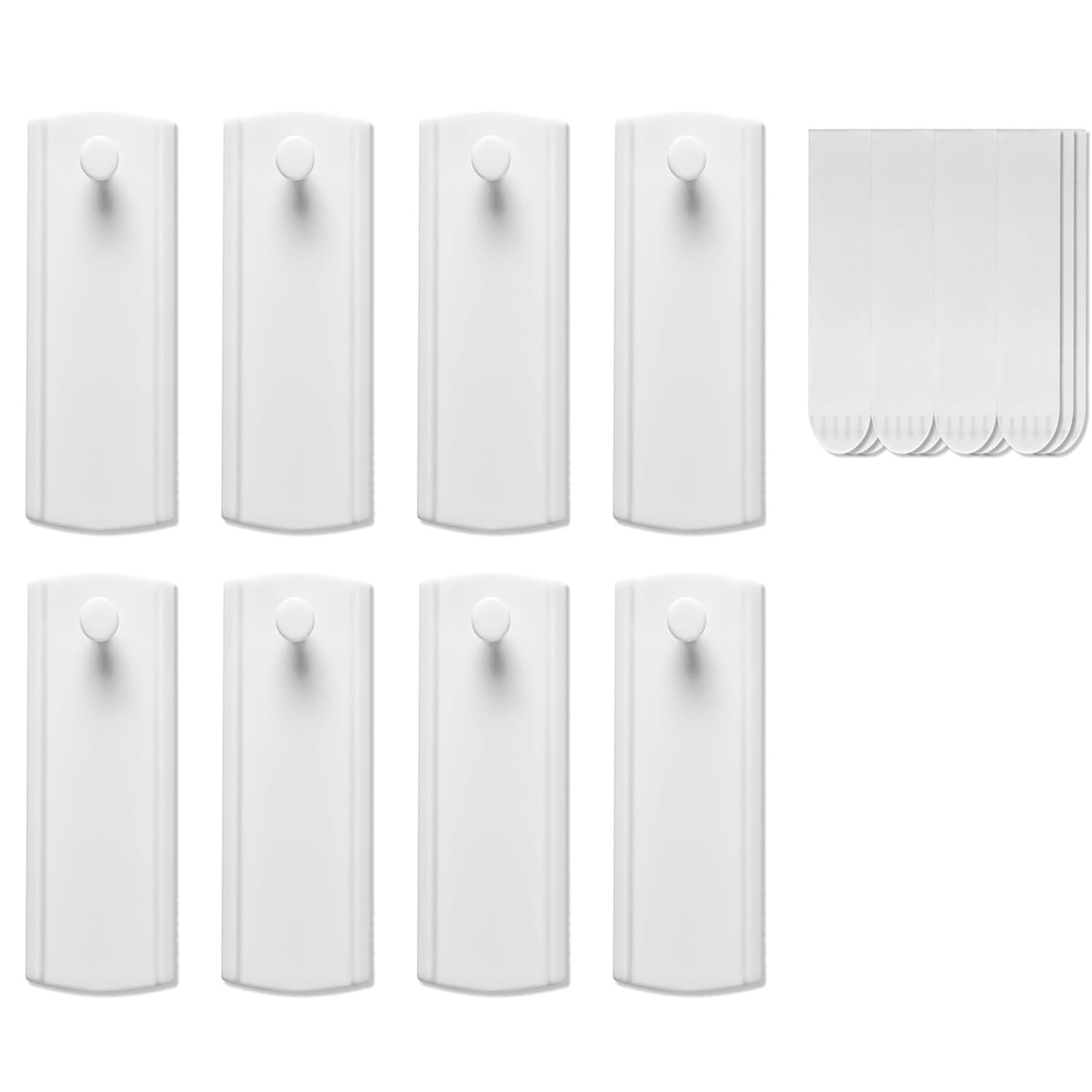 SHINLHUA 8 Universals Frame Hangers with 24 Removable Adhesive Strips Not Nails Adhesive Picture Hooks Damage None Picture Hangers for Home Bathroom Kitchen Door Closet Damage None Hanging Hooks