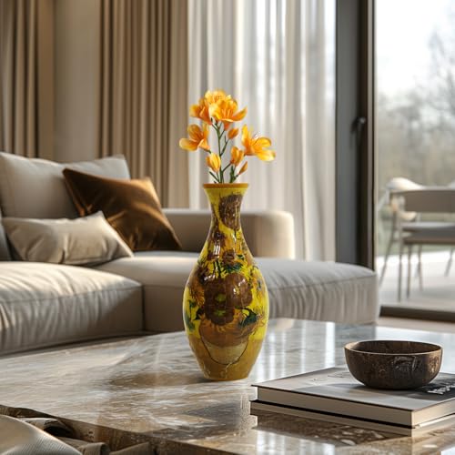Image of 3D Puzzle Planter Vase for Adult, 160 Pieces DIY Flower Vase - Perfect Housewarming Gift (Sunshine Blossom)