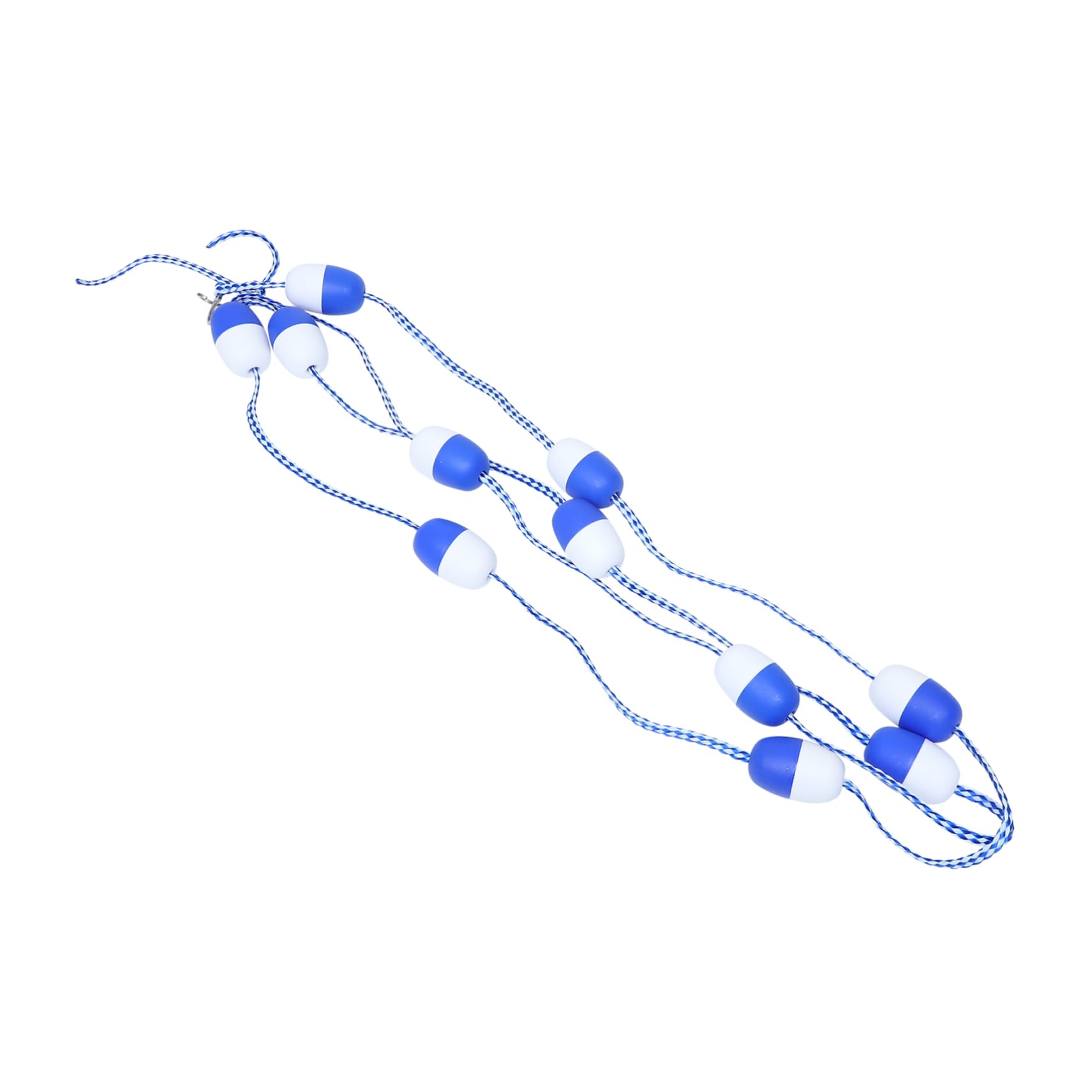 HEMOTON Sommer Schwimmseil für Pool mit Schwimmbahnmarkierung aus Kunststoff 7cm Breit 5 Meter lang Inklusive Haken zur Sicheren Abgrenzung von Schwimmbahnen