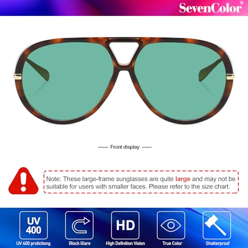 Trendy Oversized Aviator Sunglasses for Women Men Retro Big Round Shield Sun Glasses Vintage Shades4