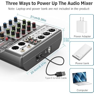 Aveek Professional Audio Mixer & 6 Channel Low Noise Mini Line Audio Mixer
