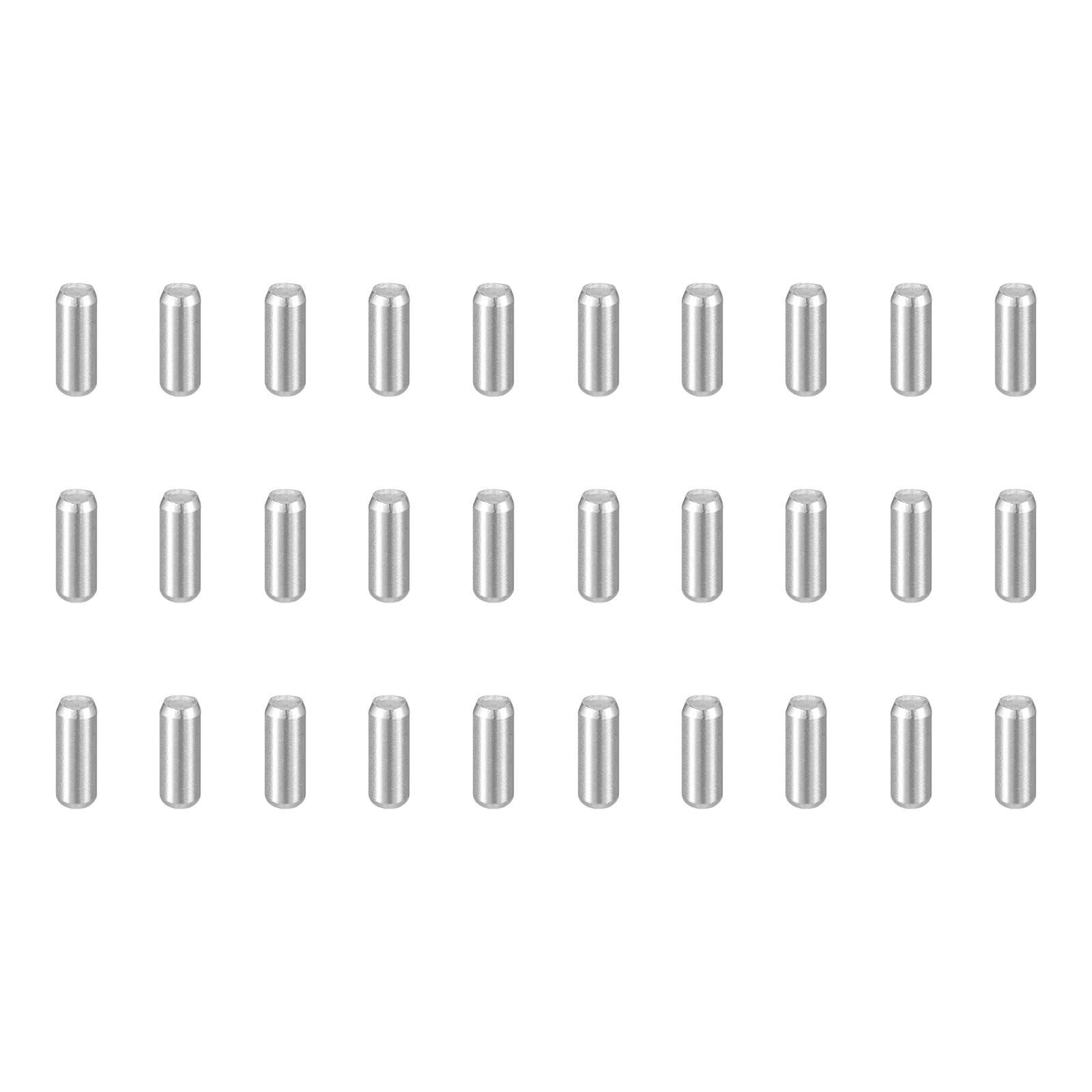 sourcing map 100pcs Dowel Pins M2.5(2.5mm) x 5mm 304 Stainless Steel Cylindrical Shelf Support Peg Pin Rod Fasten Elements for Metal Devices Wood Furniture DIY Installation, Silver