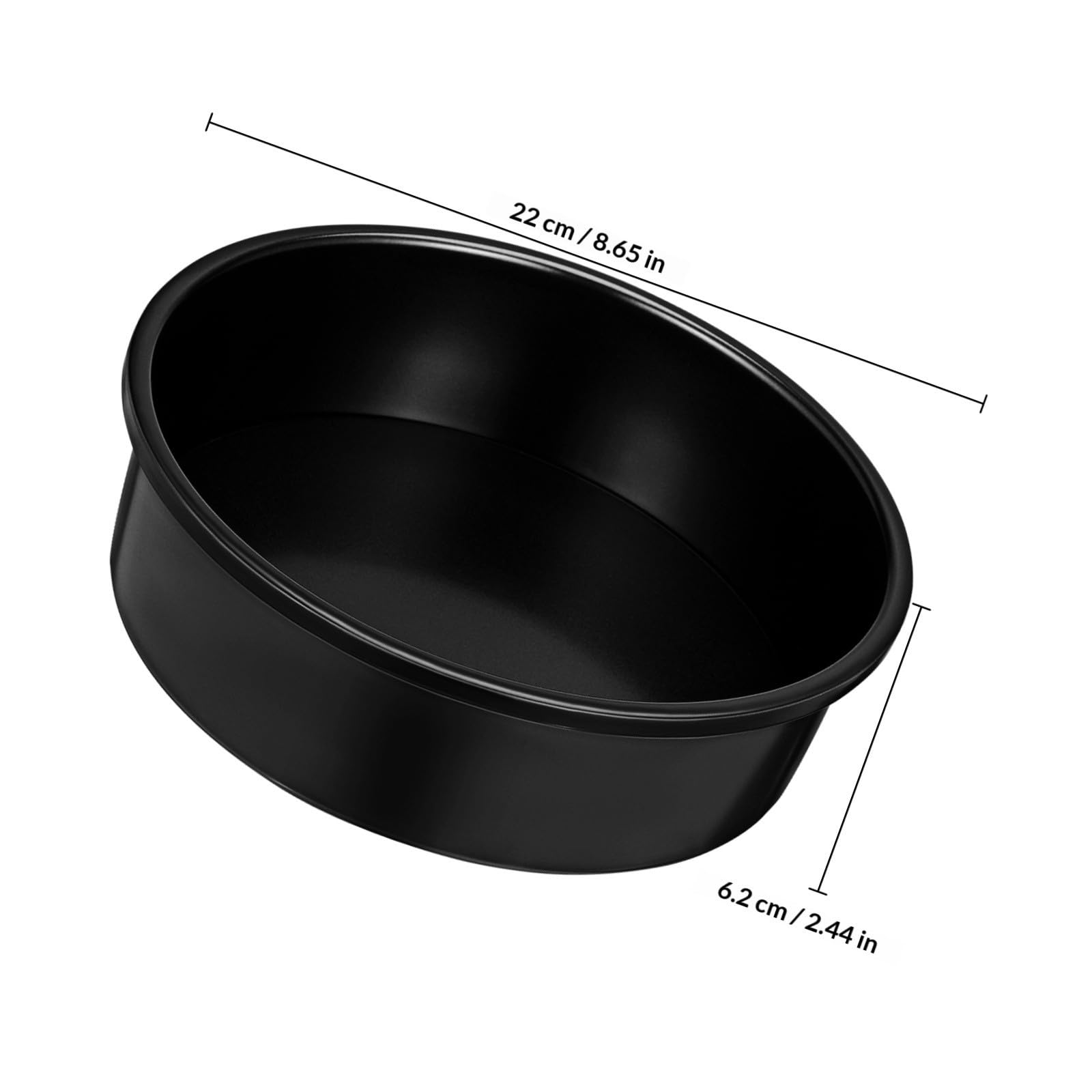 3 Piezas Molde Redondo para Pastel 8 Pulgadas Negro Antiadherente | Acero al Carbono y Papel, Incluye 100 Hojas de Pergamino Blanco, para Cumpleaños y Aniversarios