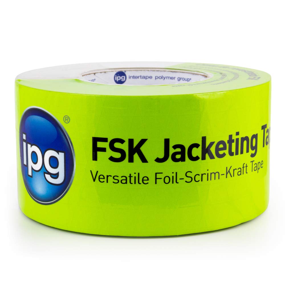 Intertape polímero grupo fsk3-hc Kraft acrílico HVAC papel de aluminio cinta de tul de plata, 2.9 "x 50 Yd