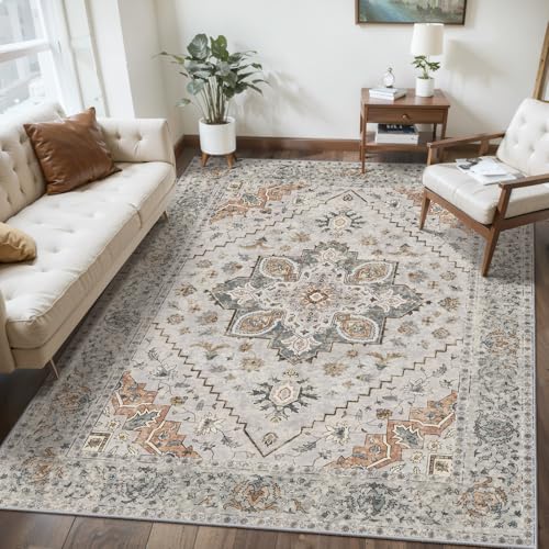 Image of Tangsoo 3x5 Washable Area Rugs, Farmhouse Non Slip Accent Rugs for Entryway