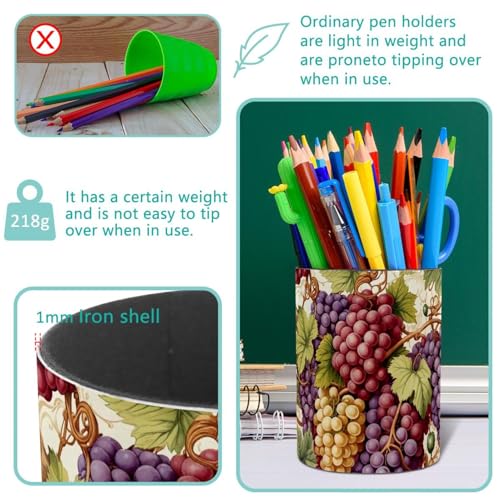 Pot à crayons en métal et porte-stylos de bureau multifonction - 4