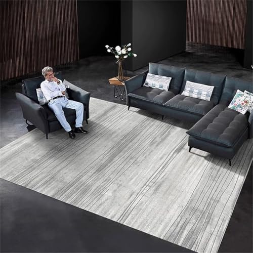 Tapis de salon simple gris lavable pour oublier les taches de café - 2