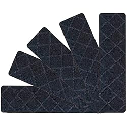 Alfombra Antideslizante Para Escaleras Alfombrillas de Escalera para Peldaños Autoadhesiva, Alfombra Antideslizante para escaleras, Juego de 5 Peldaños de Escalera para Niños, Mayores y Mascotas Con Adhesivo Reutilizable (5 Piezas, Negro)
